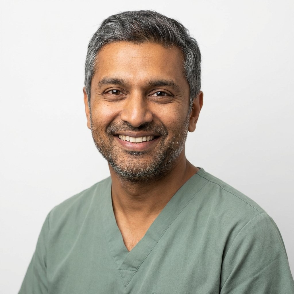 Caring male caregiver with compassionate expression